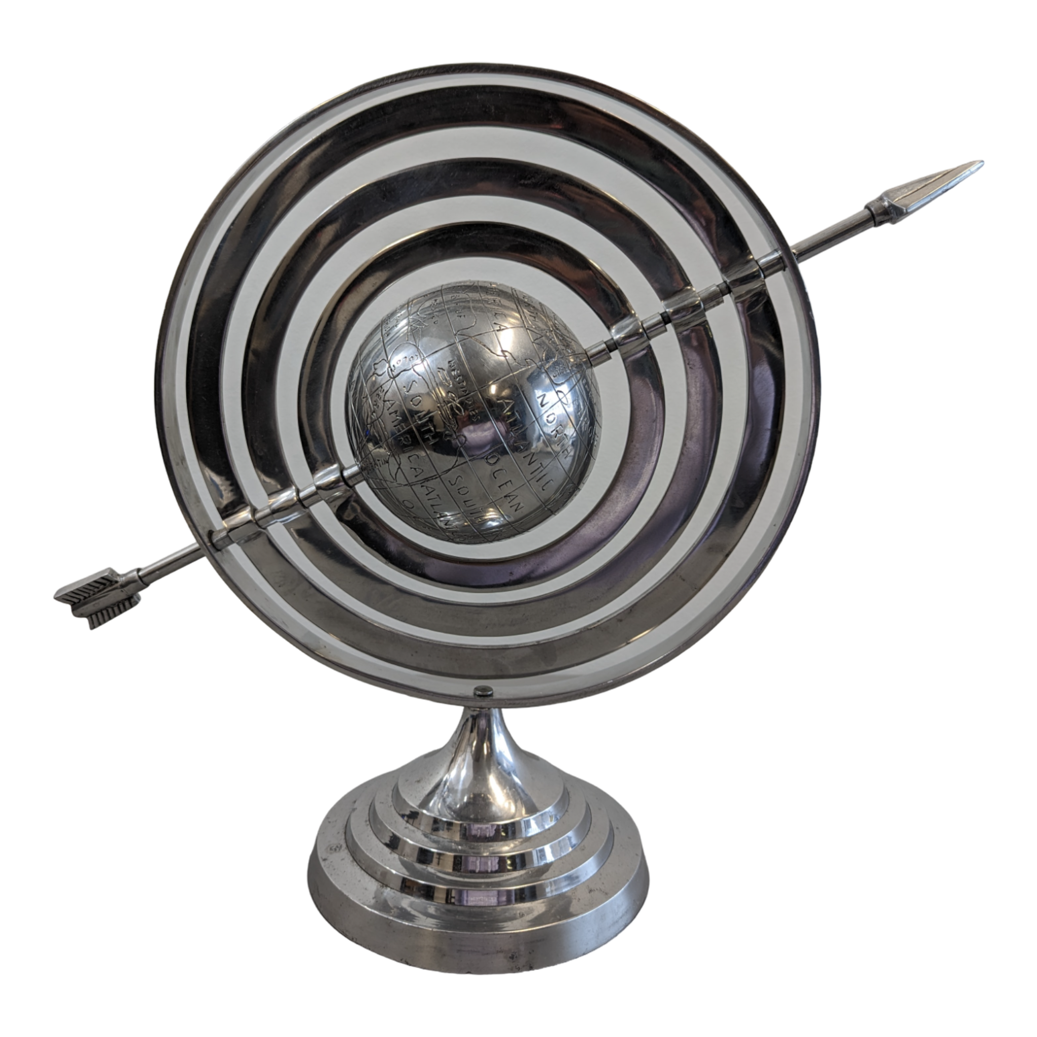 Nautical Marine Stainless Globe Furniture & Home Decor KW Consignment Inc. 98.00