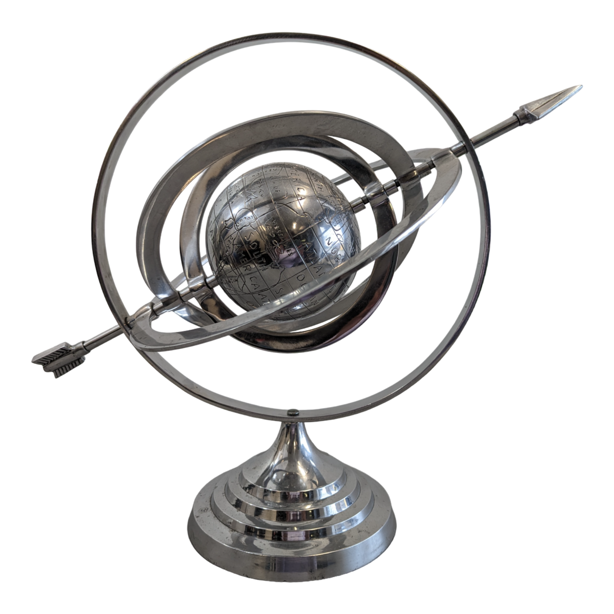 Nautical Marine Stainless Globe Furniture & Home Decor KW Consignment Inc. 98.00