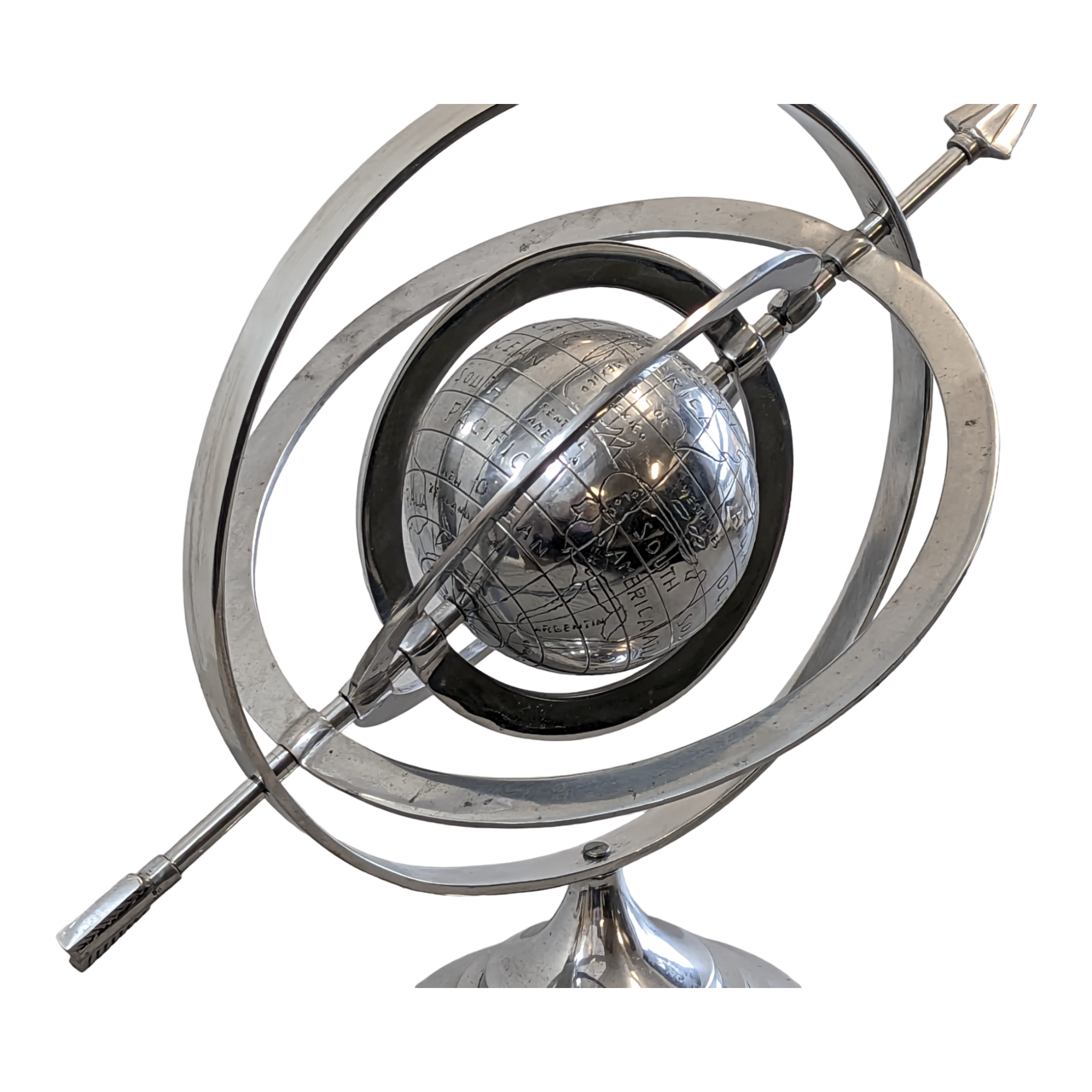 Nautical Marine Stainless Globe Furniture & Home Decor KW Consignment Inc. 98.00