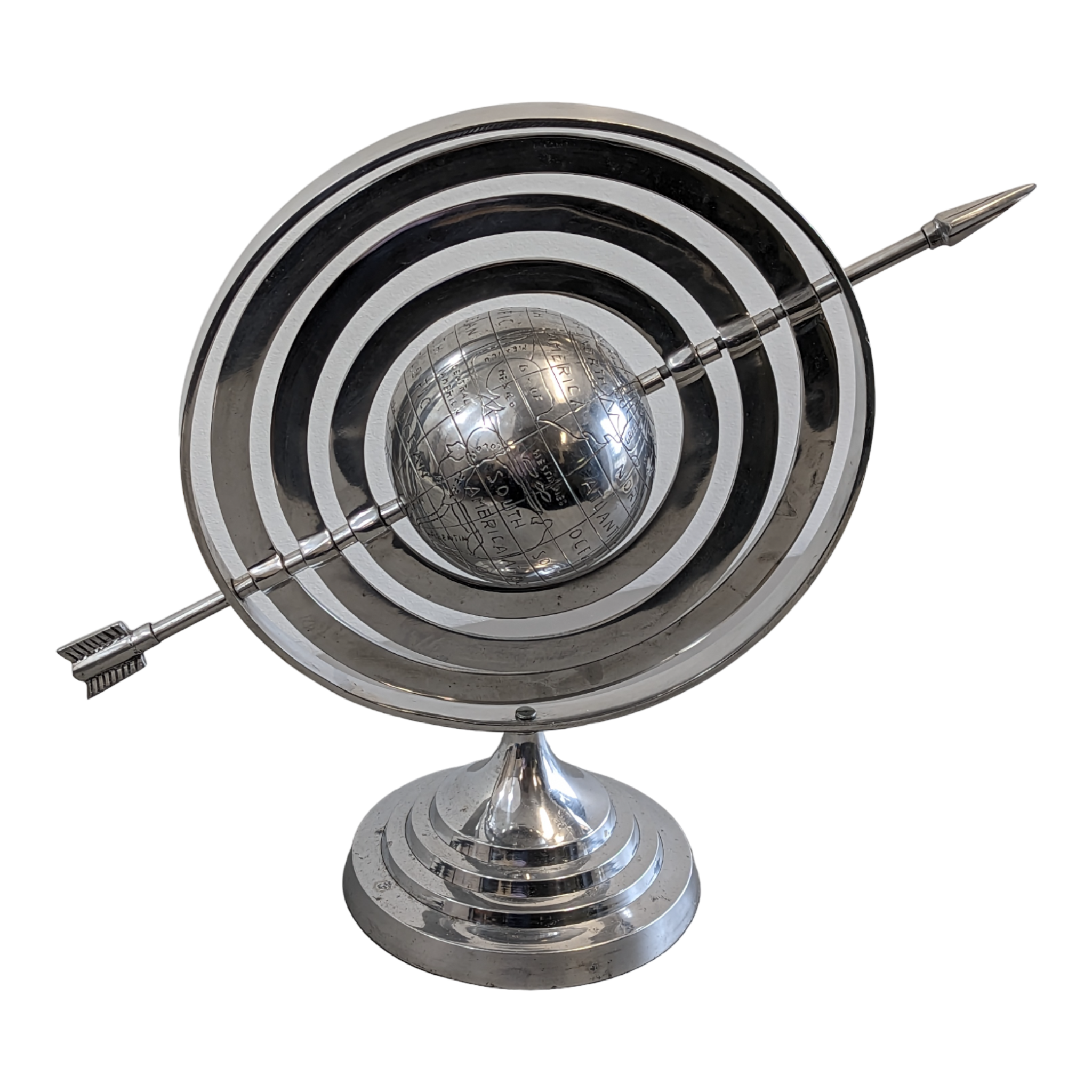 Nautical Marine Stainless Globe Furniture & Home Decor KW Consignment Inc. 98.00