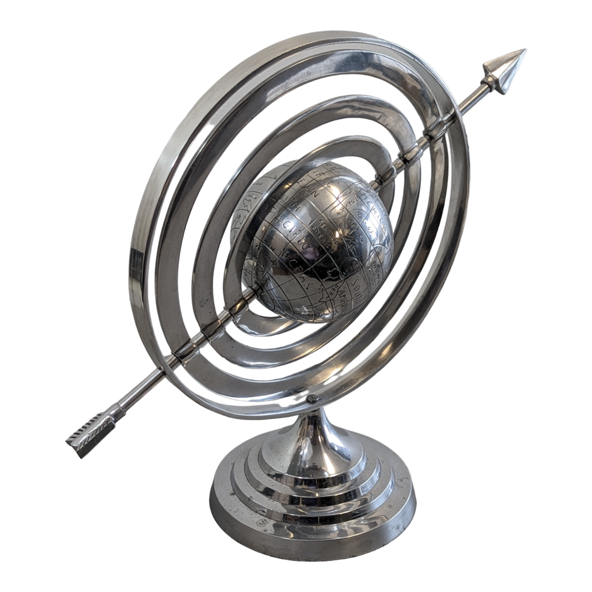 Nautical Marine Stainless Globe Furniture & Home Decor KW Consignment Inc. 98.00