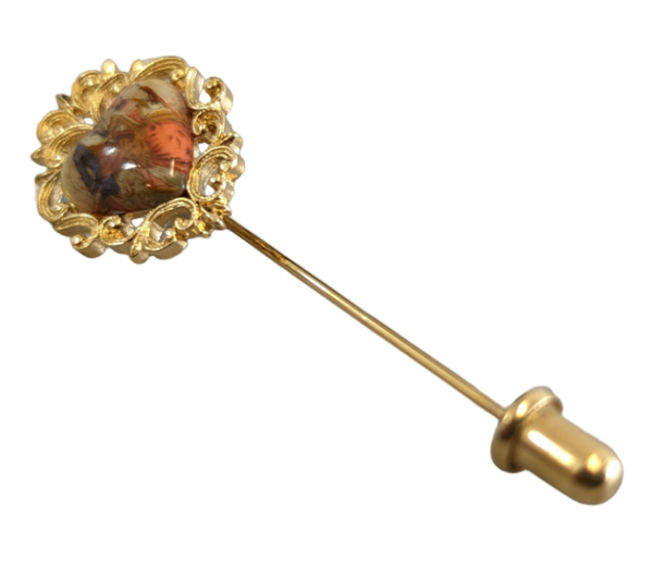 Hand Painted Porcelain Stick Pin Accessories KW Consignment Inc. 28.00