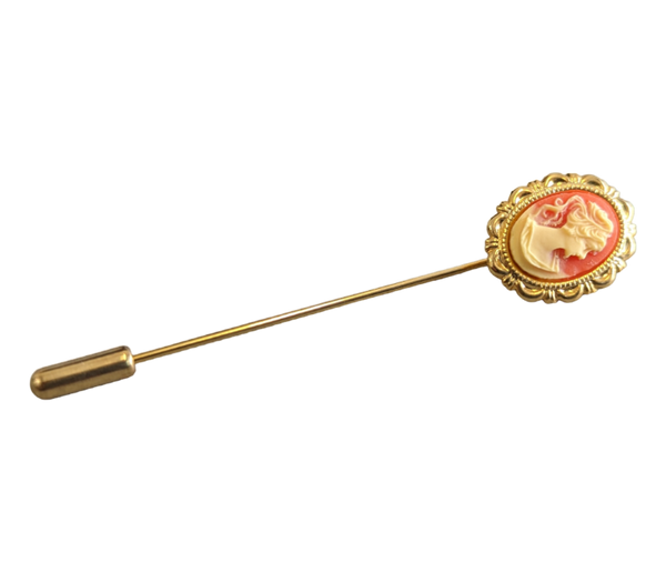 Vintage Cameo Stick Pin Accessories KW Consignment Inc. 30.00