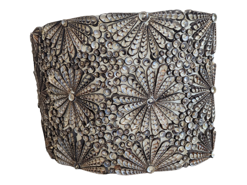 Shell Wall Decoration, Floral Patterned KW Consignment Inc.