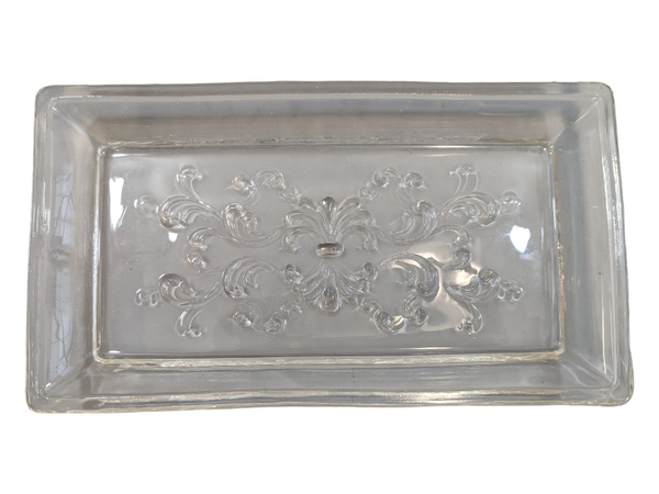 Vintage Glass Rectangle Dish KW Consignment Inc.