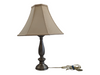 Silver Table Lamp with Bulb KW Consignment Inc.