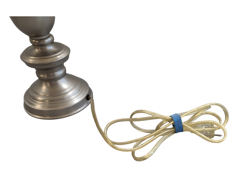 Silver Table Lamp with Bulb KW Consignment Inc.