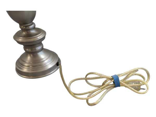 Silver Table Lamp with Bulb KW Consignment Inc.