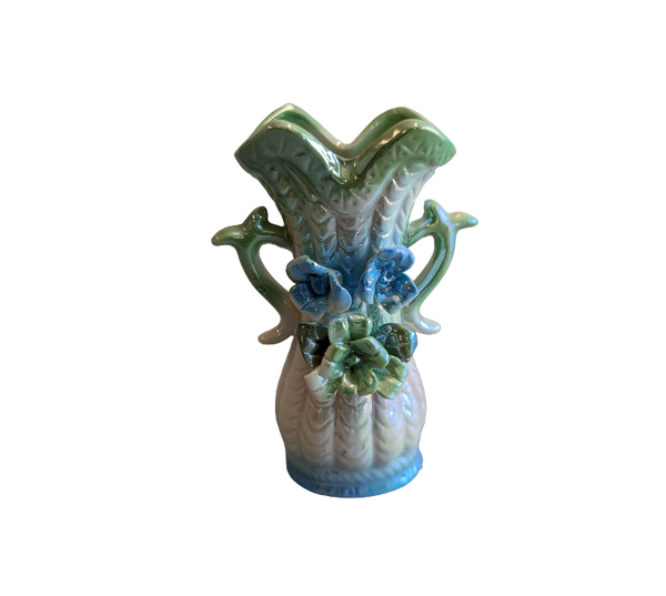 4.5" Blue + Green Decorative Vase