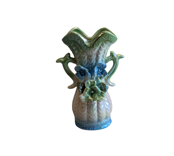 4.5" Blue + Green Decorative Vase
