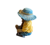 Teddy Bear wearing blue hat & Garden Hoe
