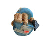 Teddy Bear wearing blue hat & Garden Hoe