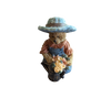 Teddy Bear in Blue hat with Flowers