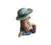 Teddy Bear in Blue hat with Flowers