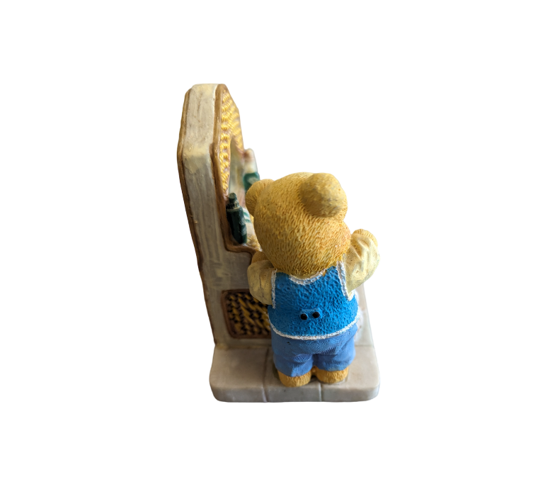 Teddy Bear Brushing teeth in Mirror