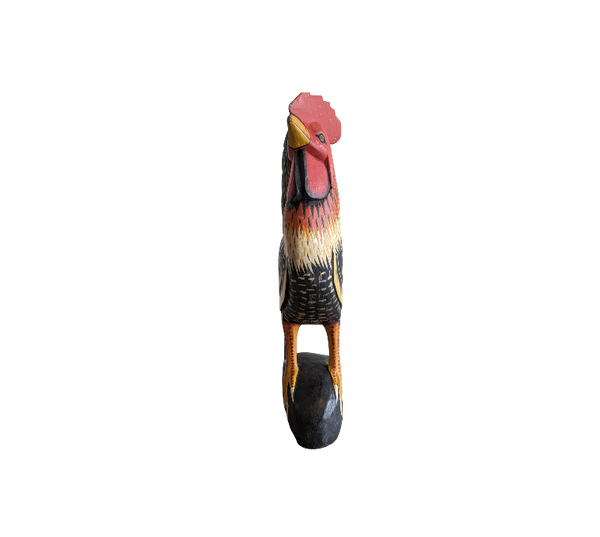 Solid Wood Hand Painted Rooster