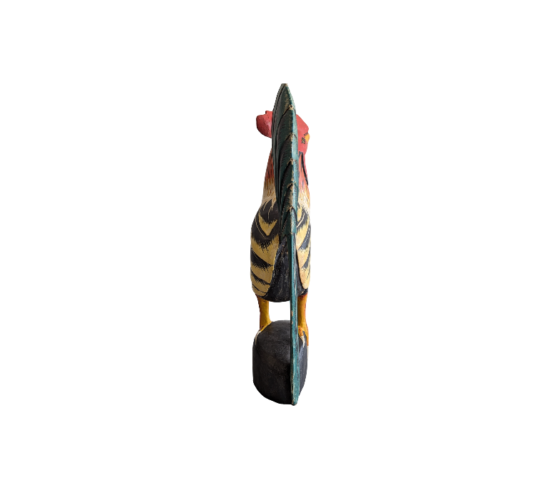 Solid Wood Hand Painted Rooster
