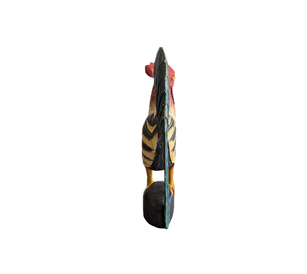 Solid Wood Hand Painted Rooster
