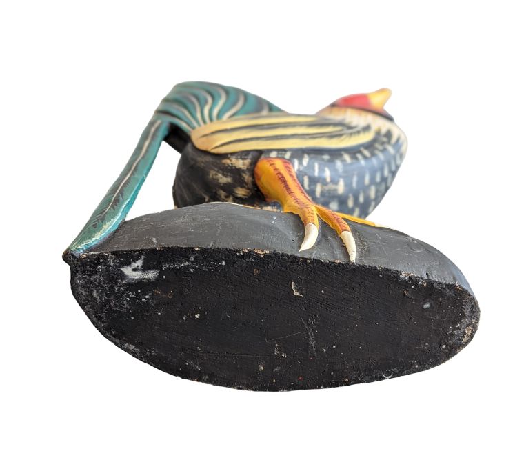 Solid Wood Hand Painted Rooster