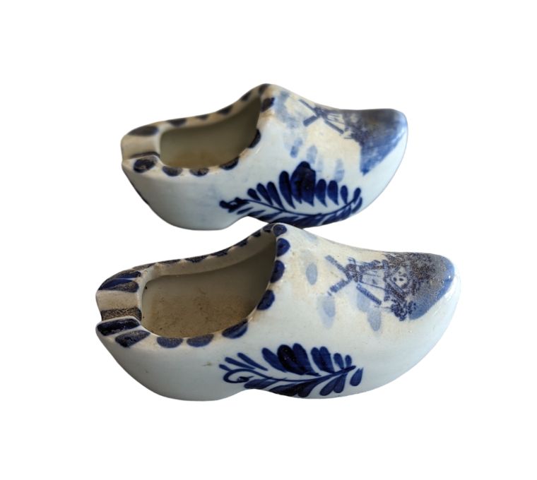 Vintage Daft Blue Clogs Ashtrays
