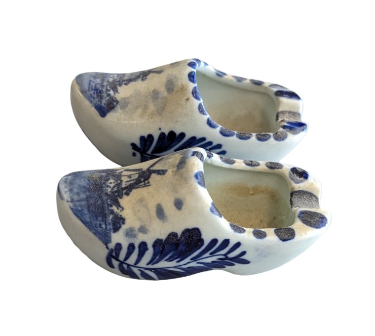 Vintage Daft Blue Clogs Ashtrays