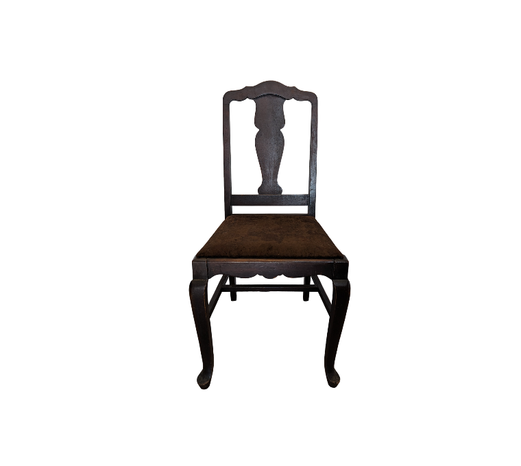 Chair with Brown Velvet Seat