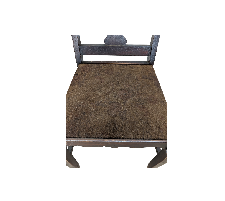 Chair with Brown Velvet Seat
