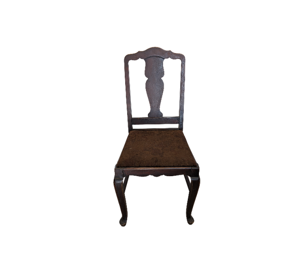 Chair with Brown Velvet Seat