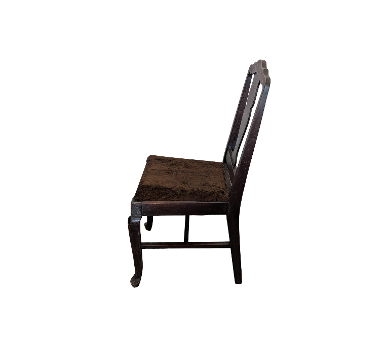 Chair with Brown Velvet Seat