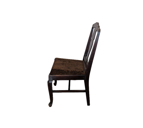 Chair with Brown Velvet Seat