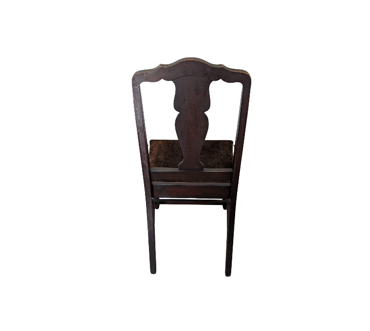 Chair with Brown Velvet Seat