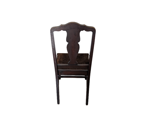 Chair with Brown Velvet Seat