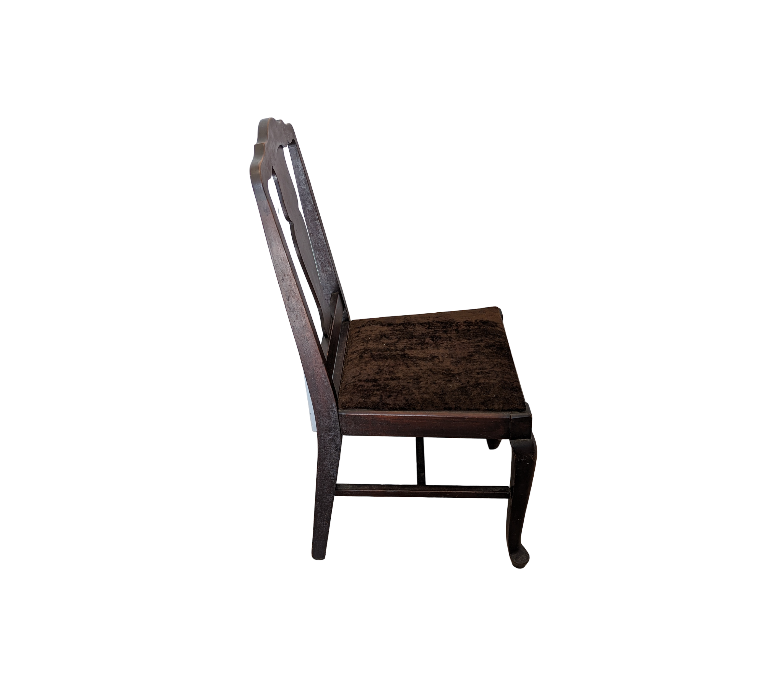Chair with Brown Velvet Seat