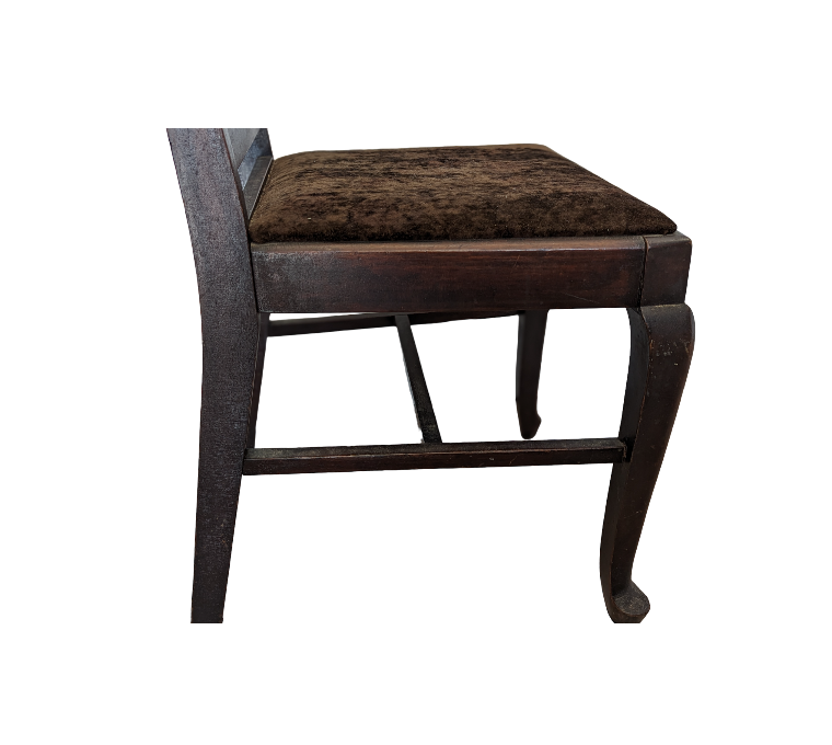 Chair with Brown Velvet Seat