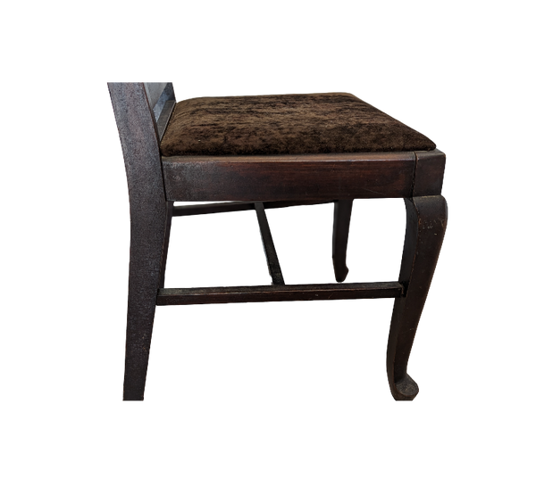 Chair with Brown Velvet Seat