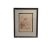 Framed Drawing of a Smoking Man