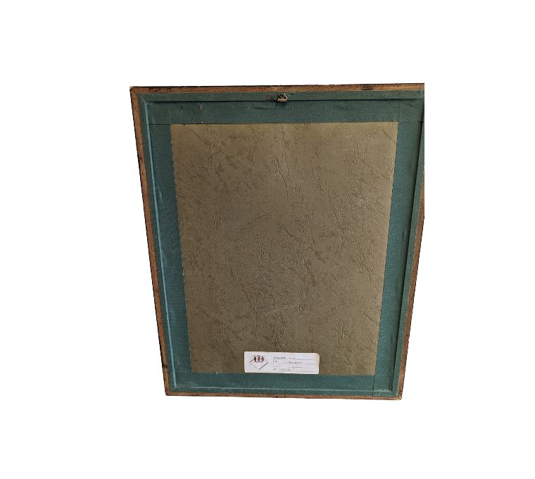 Framed Drawing of a Smoking Man