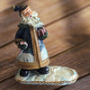 Blue Santa Figure