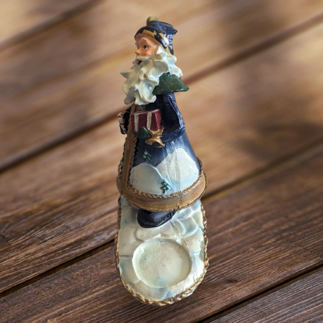 Blue Santa Figure