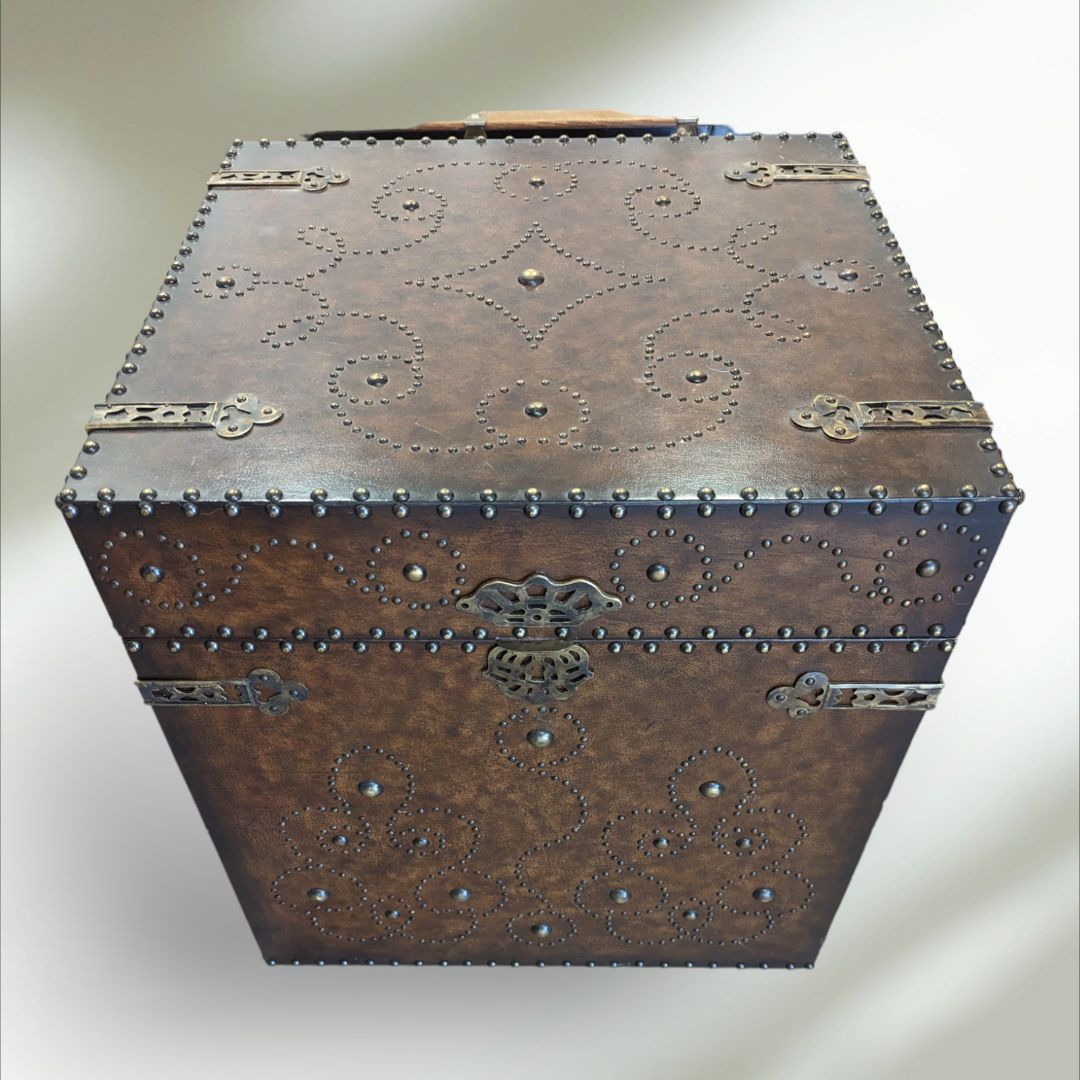 Maitland Smith Faux Leather Trunk
