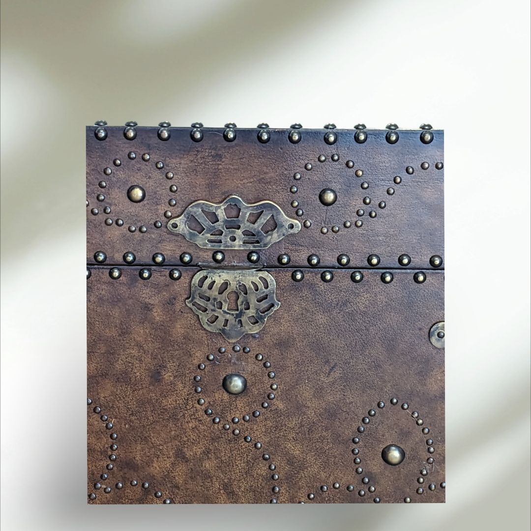 Maitland Smith Faux Leather Trunk