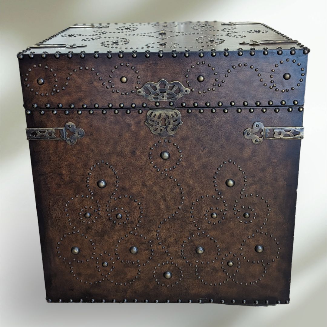 Maitland Smith Faux Leather Trunk