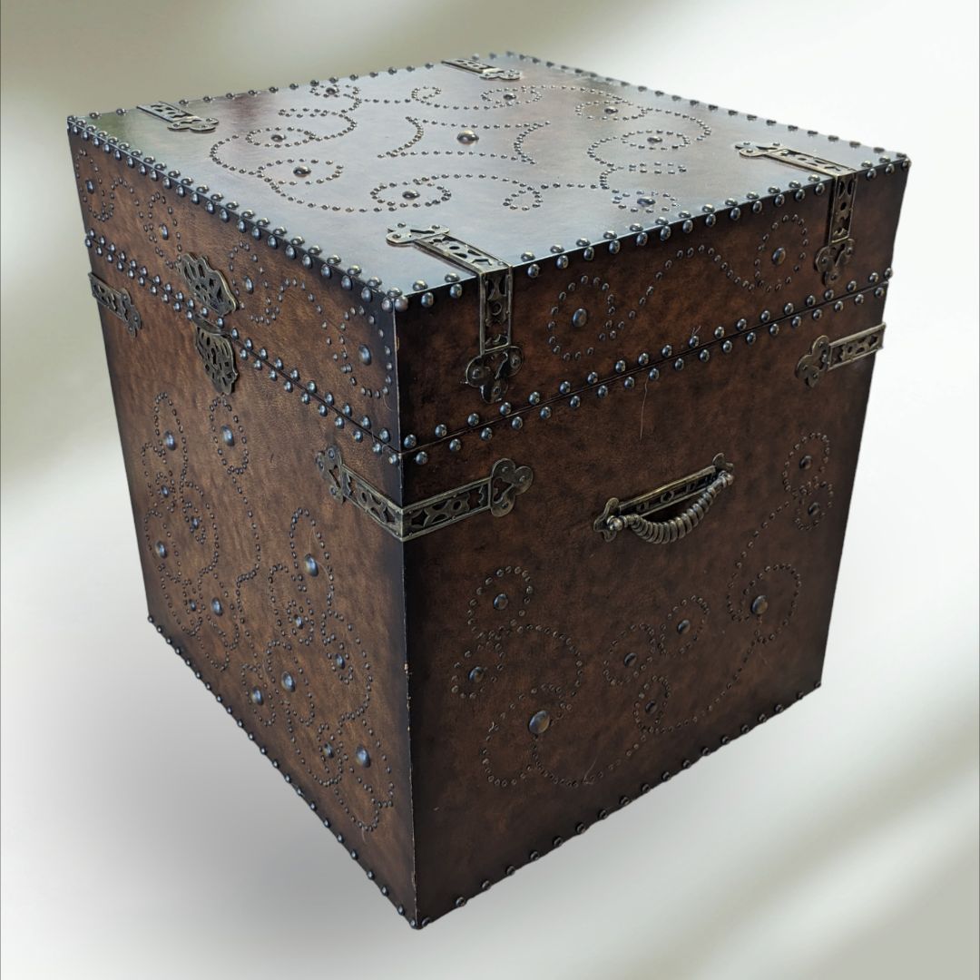 Maitland Smith Faux Leather Trunk