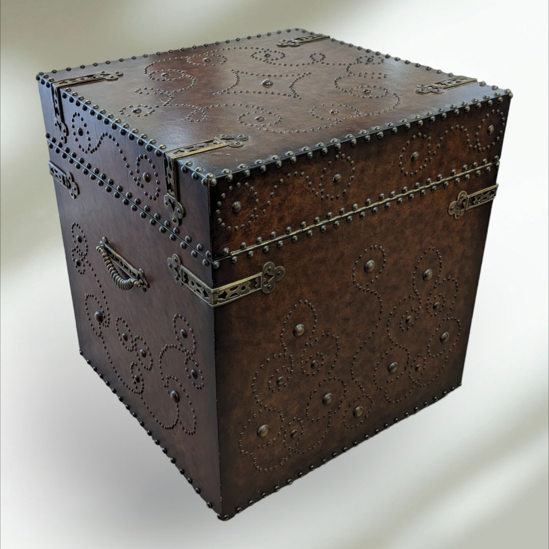 Maitland Smith Faux Leather Trunk