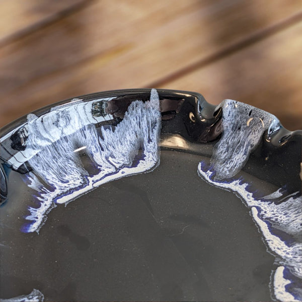 Blue Mountain Pottery Blue Ocean Swirl Ashtray