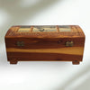Vintage Cedar Storage Box Carved
