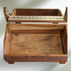 Vintage Cedar Storage Box Carved