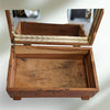 Vintage Cedar Storage Box Carved