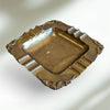 Vintage Solid Brass Square Ashtray