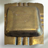 Vintage Solid Brass Square Ashtray